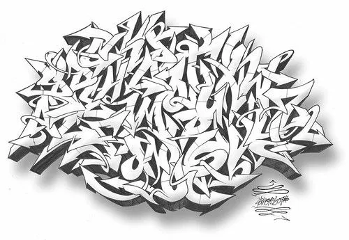 Graffitis wild style alphabet - Imagui