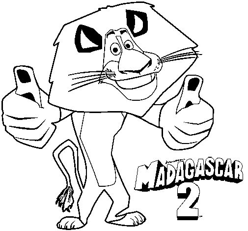 Madagascar 2 Alex coloring page