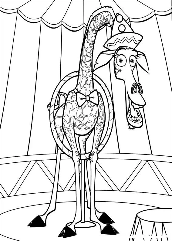 Madagascar 3 - Dibujos para imprimir y colorear