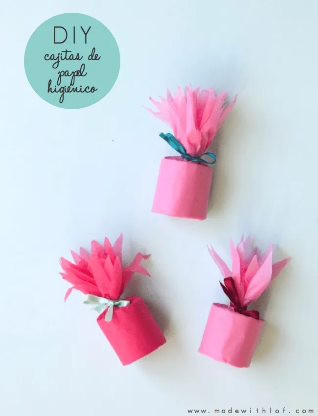 Made with lof: DIY - cajitas con papel de seda y rollos de papel