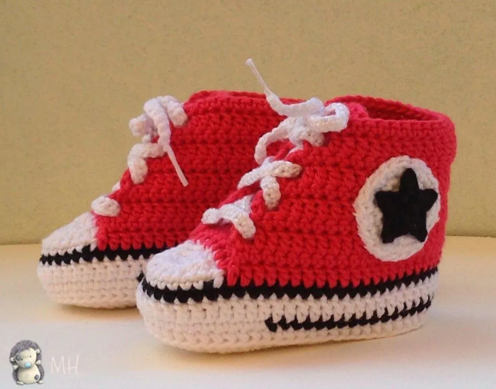 MADRES HIPERACTIVAS: Converse a Crochet para Bebé, Tutorial