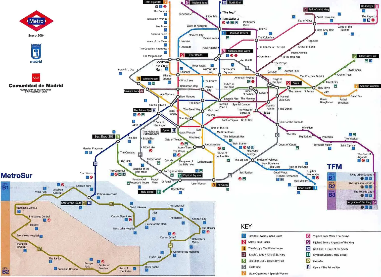 Madrid Turismo: Plano del metro de Madrid