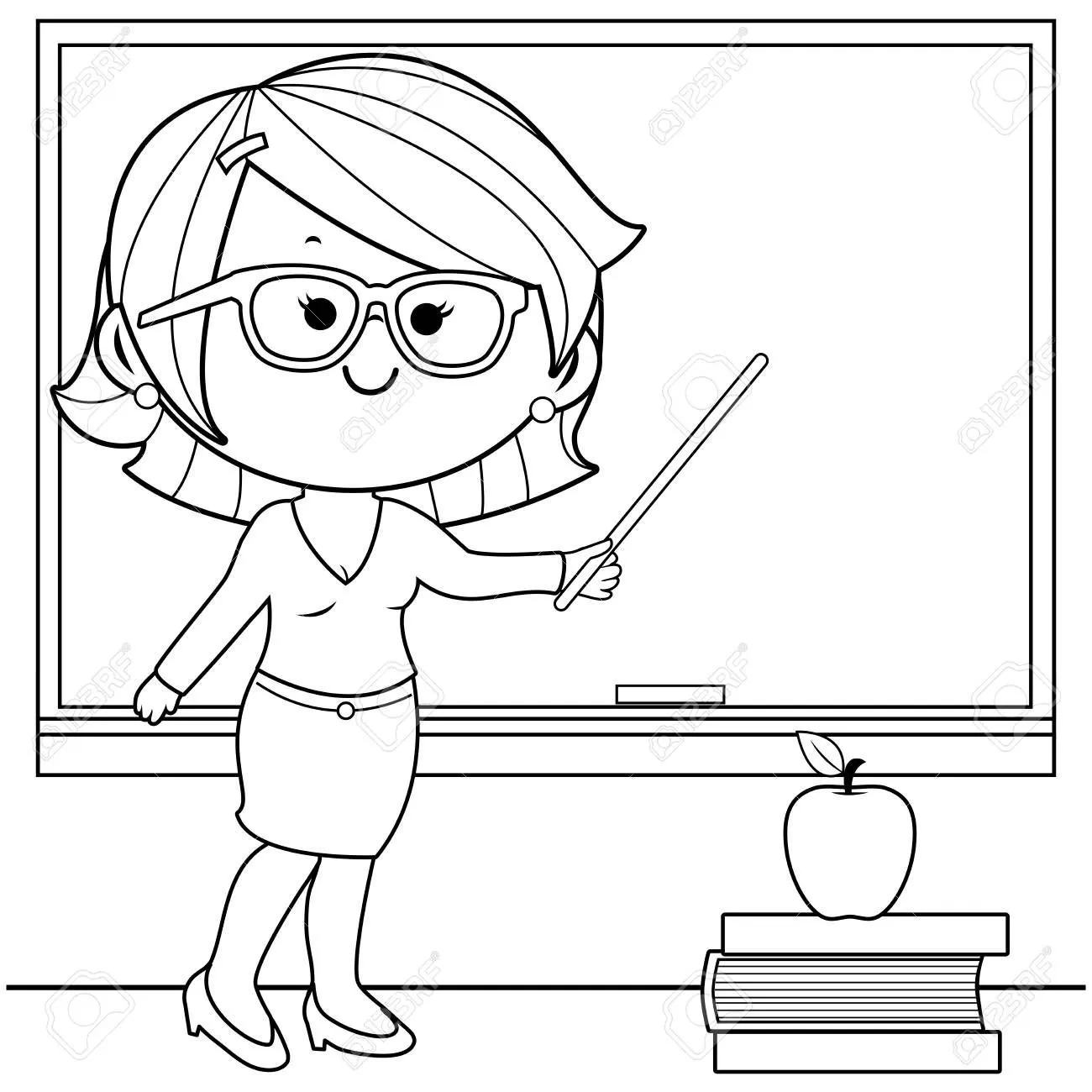 maestra para colorear - Buscar con Google | Teacher images, Teacher  cartoon, Teacher clipart