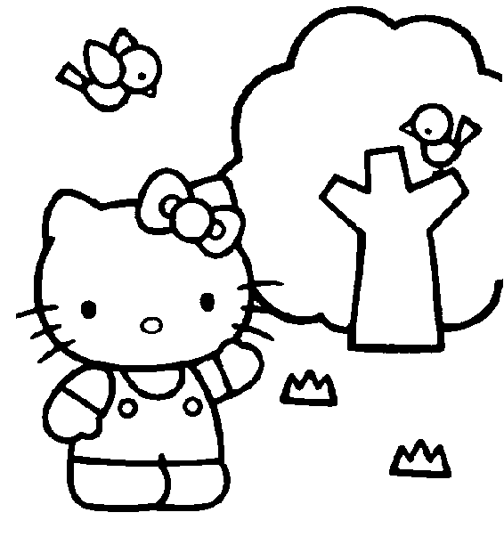 Dibujos para colorear de hello kitty grandes