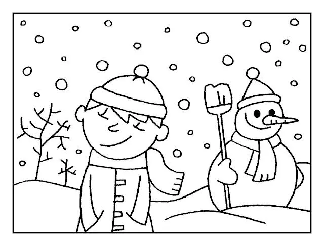 Maestra de Infantil: El invierno. Dibujos para colorear.