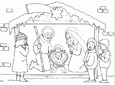 Maestra de Infantil: Nacimientos para colorear