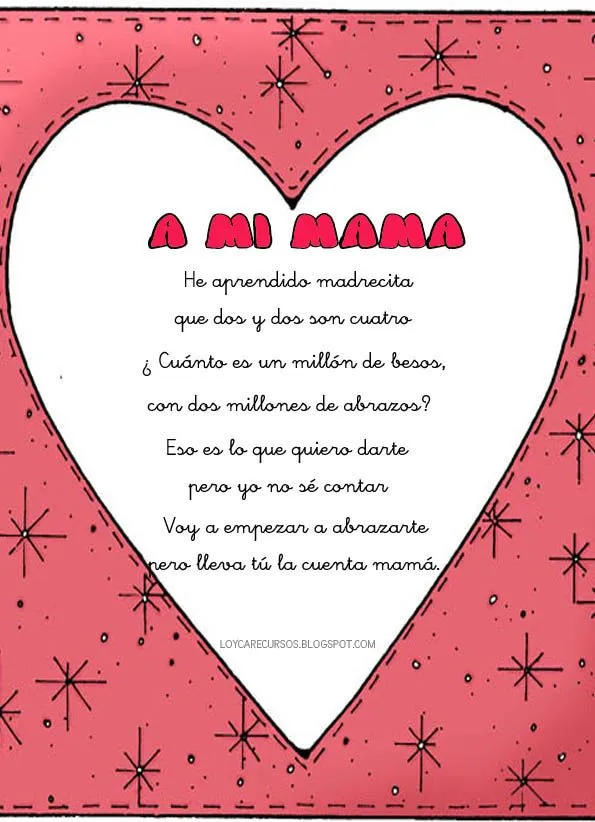 Maestra de Infantil: Poemas para el día de la madre