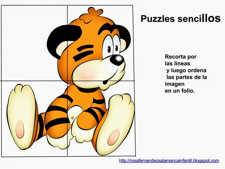 Maestra de Infantil: Puzzles-Rompecabezas sencillos para infantil.