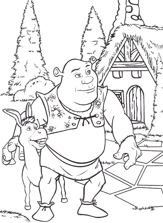 Maestra de Infantil: Shrek y Fiona. Dibujos para colorear.