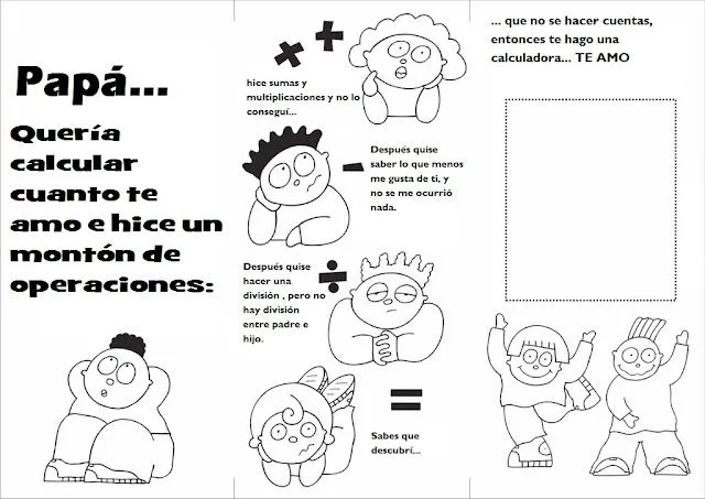 Maestra de Infantil: Tarjetas para colorear en el día del padre