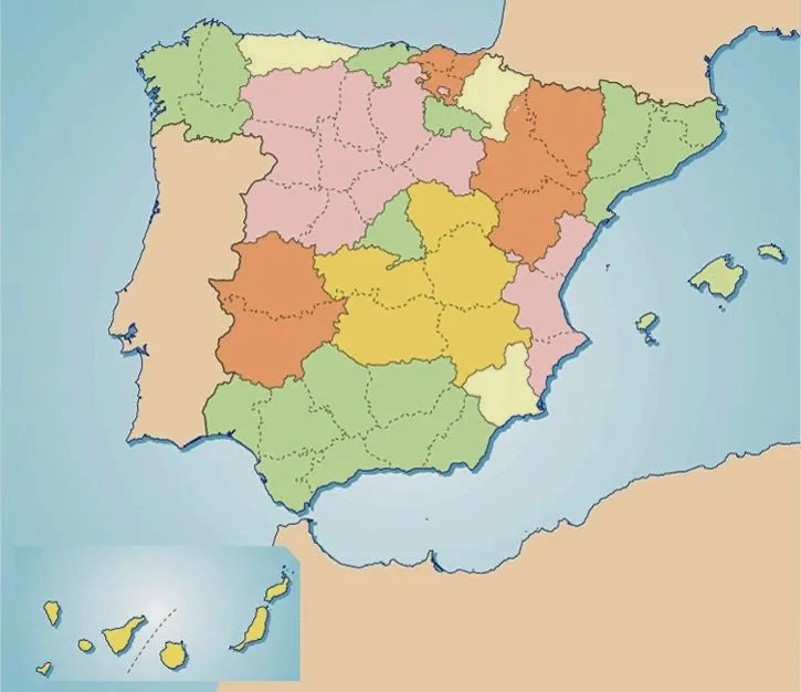 Maestra de Primaria: Mapas mudos de España