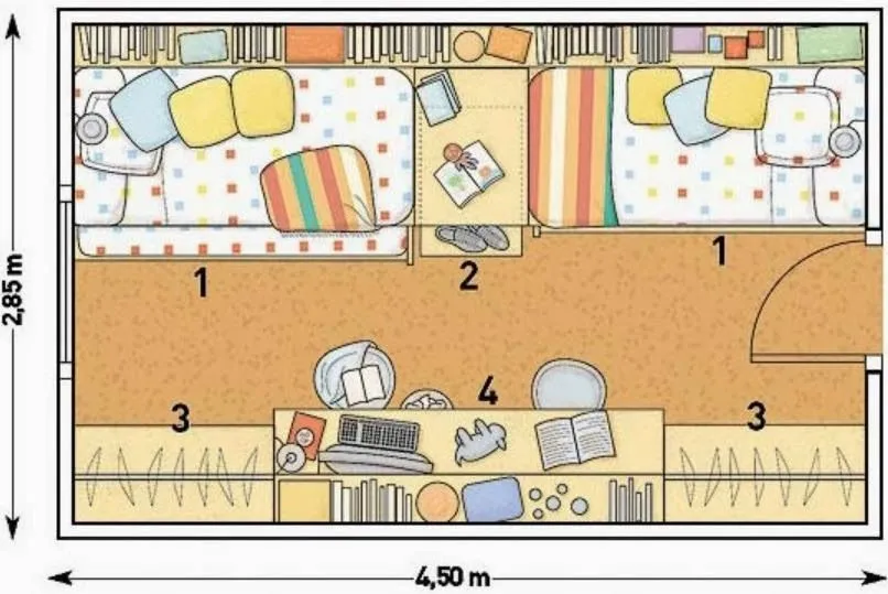 Maestra de Primaria: Planos de viviendas. Dependencias de la casa.