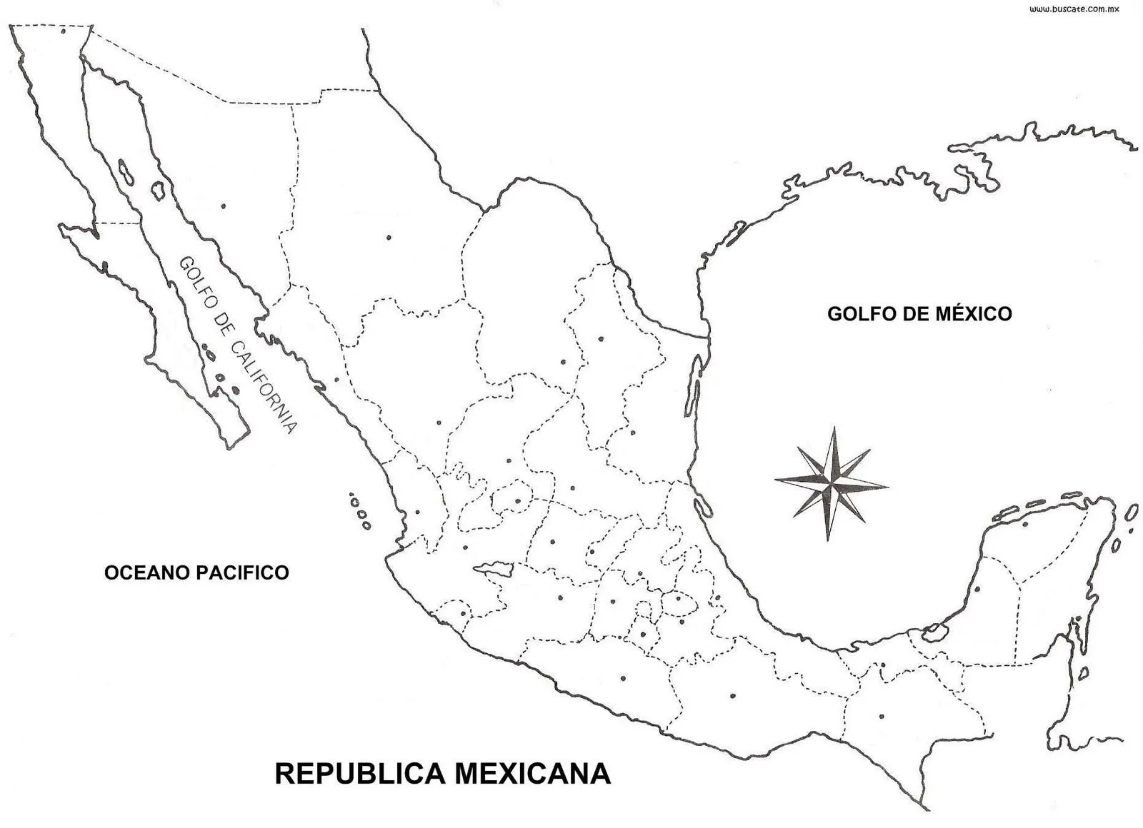 De maestro a maestro: Mapa de México con divisiones políticas