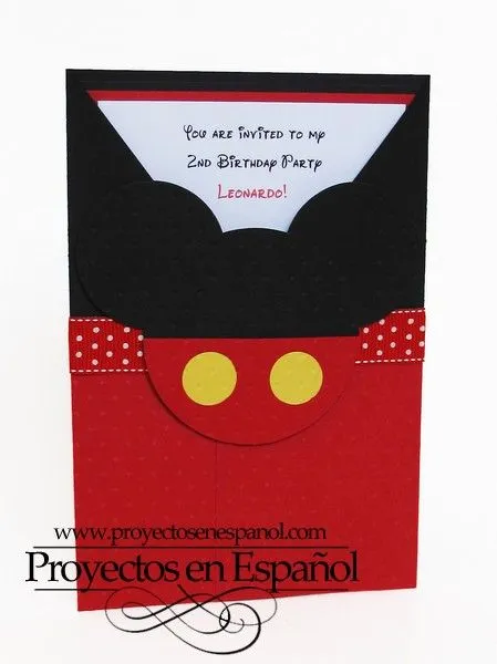 Mafer's Creations: PROYECTOS EN ESPAŇOL MICKEY MOUSE INVITATION