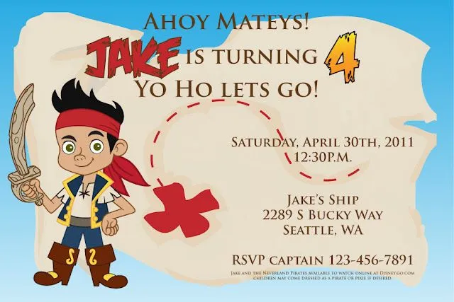 Maggie Muggins Designs: Jake and The Never Land Pirates Party ...