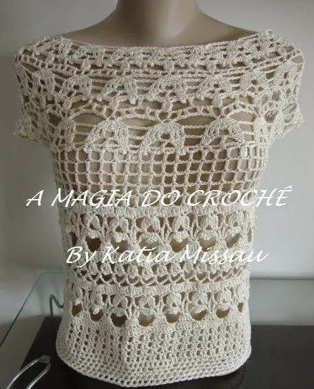 A MAGIA DO CROCHÊ - Katia Missau: Blusa de Crochê com Franjas ...