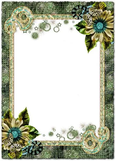 Magic flowers photoshop frames