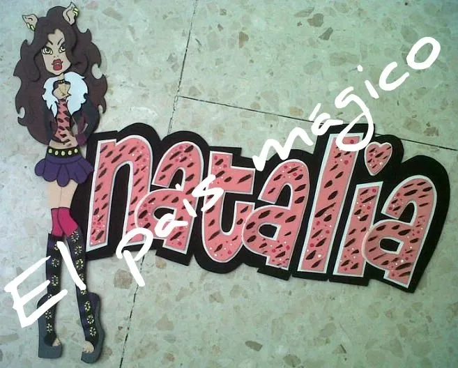 Cara de monster high en foami - Imagui