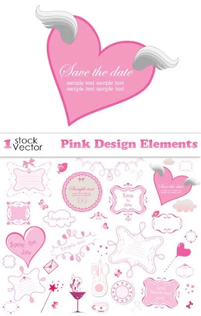 mais design: Pink Design Elements Vector