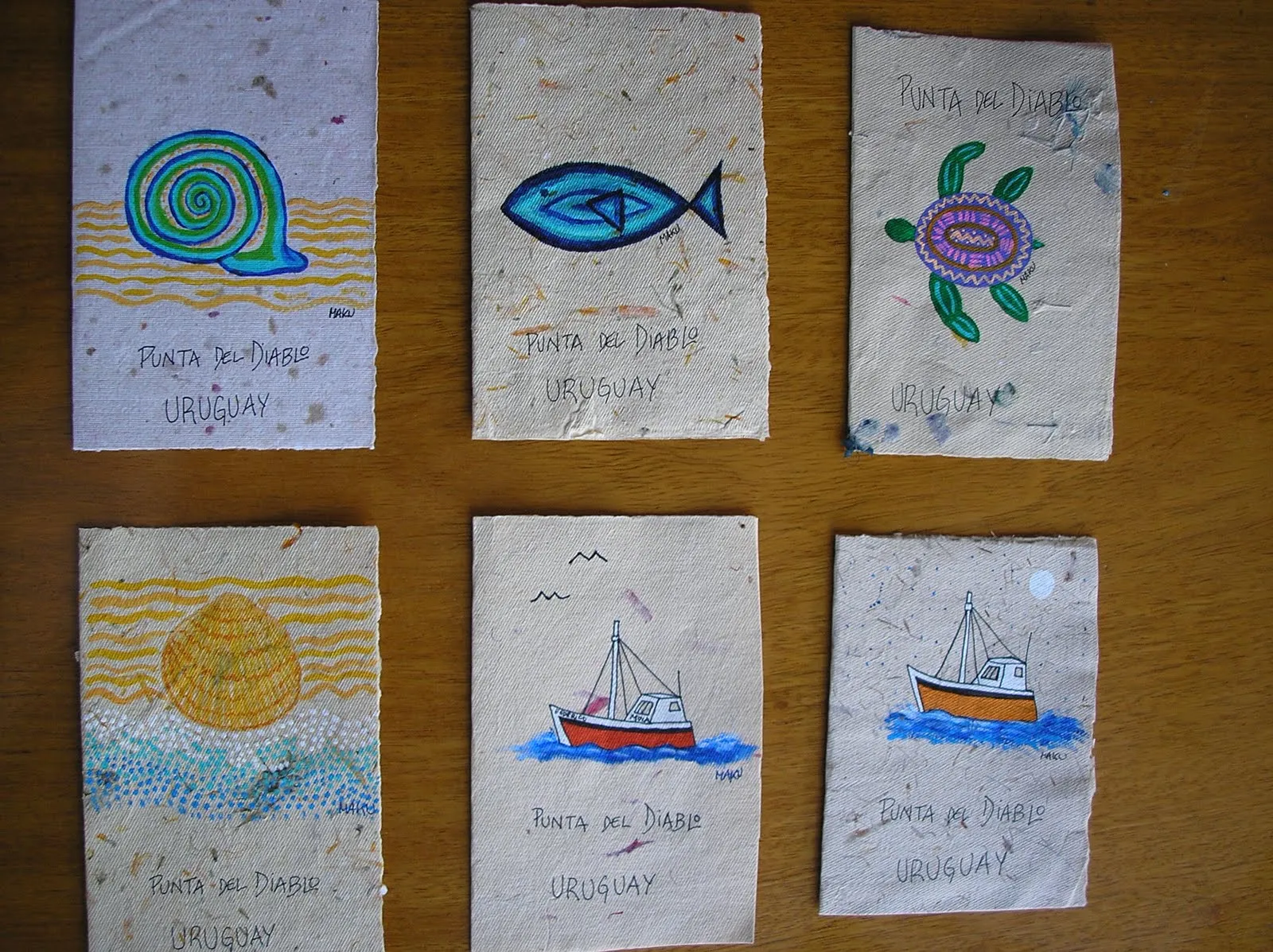 MakuArte: Tarjetas en Papel Reciclado