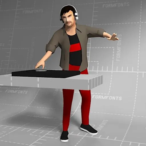 Male DJs 3D Model - FormFonts 3D Models & Textures