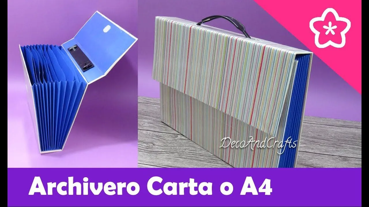 Maletín Archivero de cartón Tamaño Carta - DecoAndCrafts - YouTube