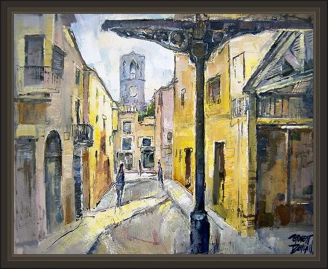 MALGRAT DE MAR-ANTIGUO-MERCADO-PAISAJES-CUADROS-PINTURA-CIUDADES ...