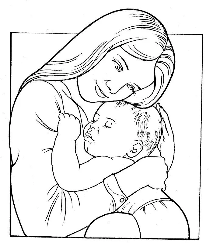 mamas para colorear Colouring Pages