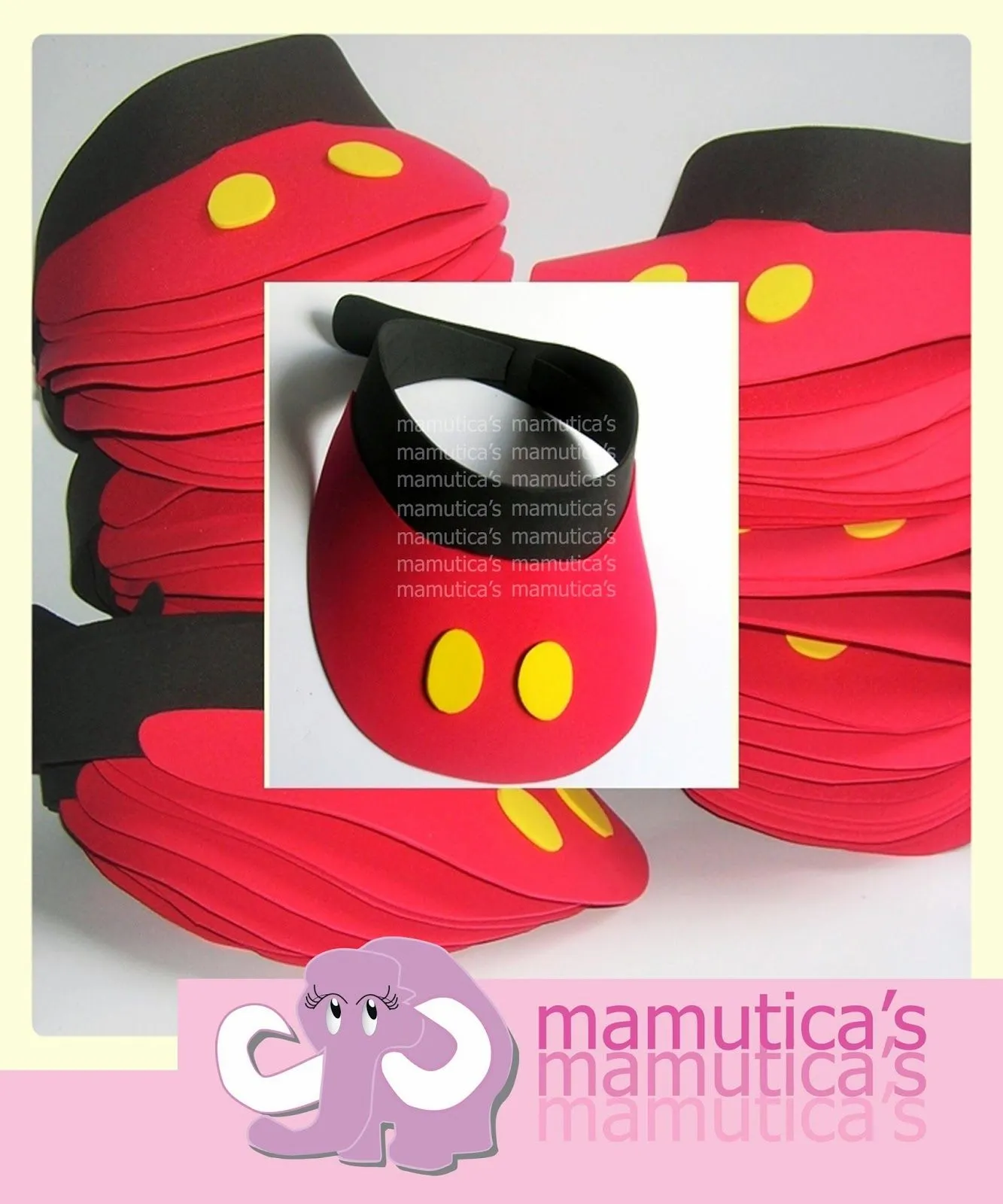 Mamutica's: Cintillos o diademas y viseras de Minnie y Mickey Mouse