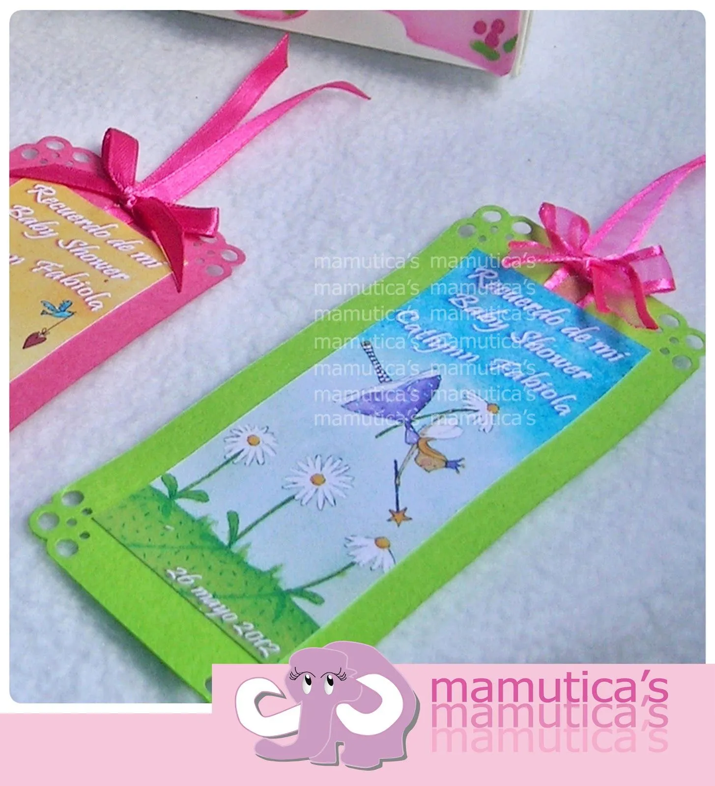 Mamutica's: Marcapáginas haditas como recuerdos de Baby Shower