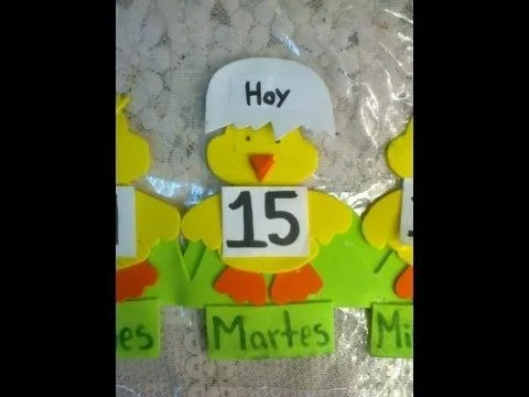 Dias dela semana en foamy - Imagui