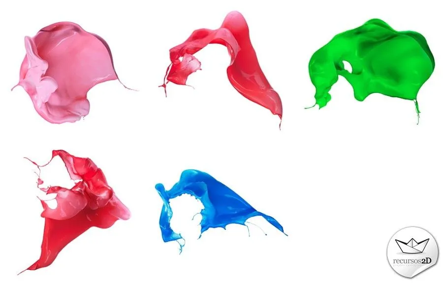 Manchas de pinturas flotando (Floating Paint Splash) | Recursos 2D.