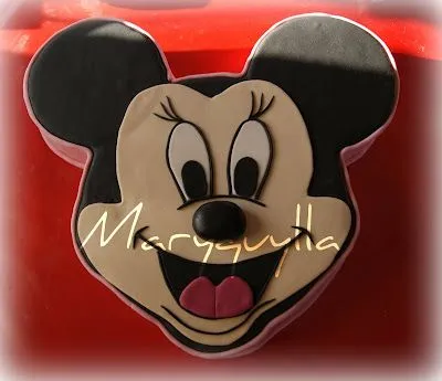 La manchega loca: TARTA CARA MINNIE