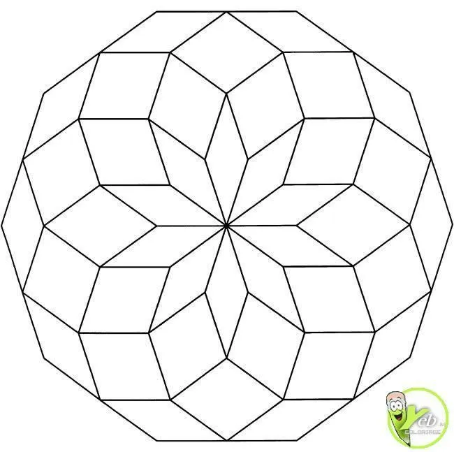 mandala 3d - Tìm với Google | Geometric coloring pages, Mandala coloring  pages, Mandala coloring