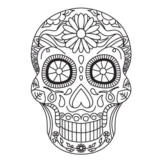 → Mandala de Calavera Mexicana para Imprimir PDF Gratis