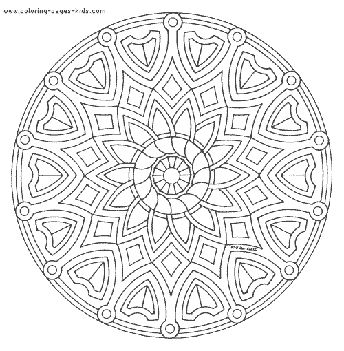 Mandala color page - Coloring pages for kids - Miscellaneous ...