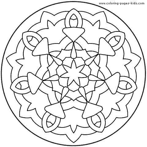 Mandala color page - Coloring pages for kids - Miscellaneous ...