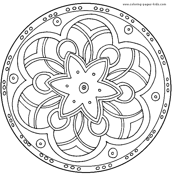 Mandala color page - Coloring pages for kids - Miscellaneous ...