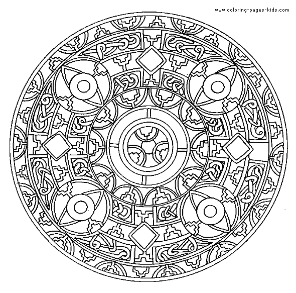 Mandala color page - Coloring pages for kids - Miscellaneous ...