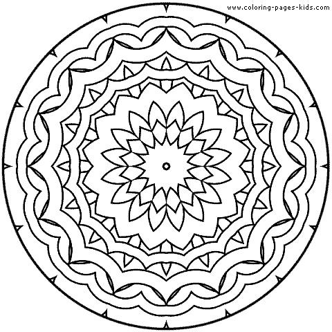 Mandala color page - Coloring pages for kids - Miscellaneous ...