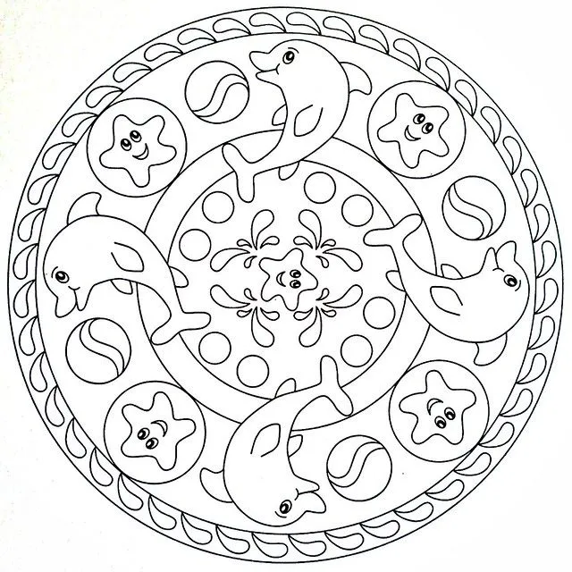 Mandala Coloring Page - Dolphins | Flickr - Photo Sharing!