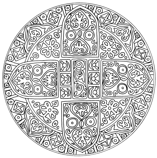 Mandala complexe adulte Coloriage