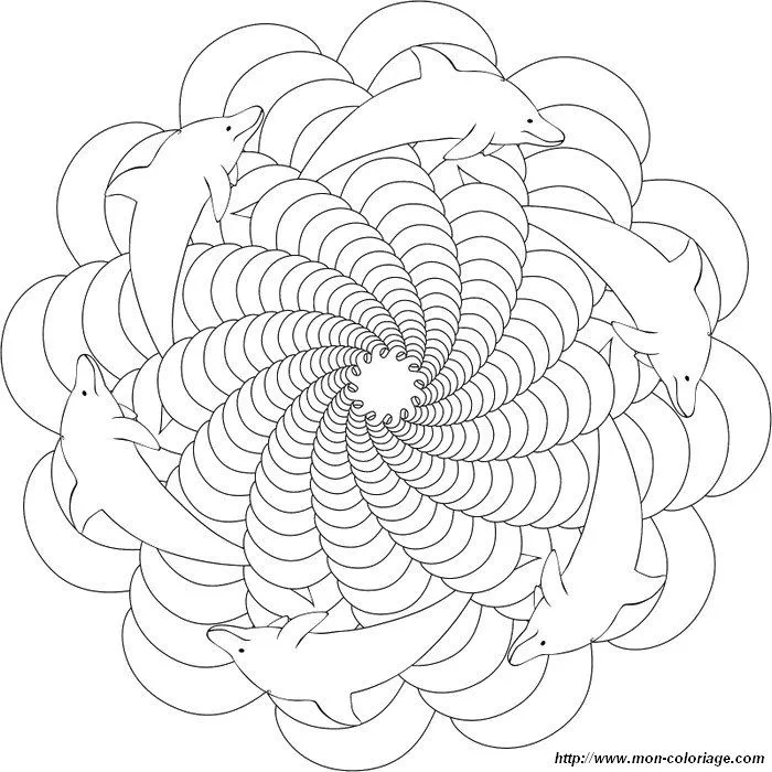 mandala delfin Colouring Pages (page 2)