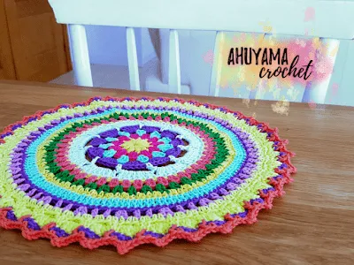 MANDALA GRANDE A CROCHET - Ahuyama Crochet