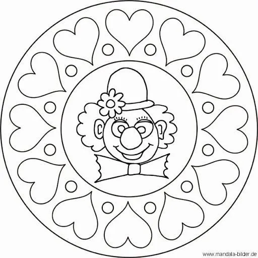 Mandala - klaun | Carnaval | Pinterest