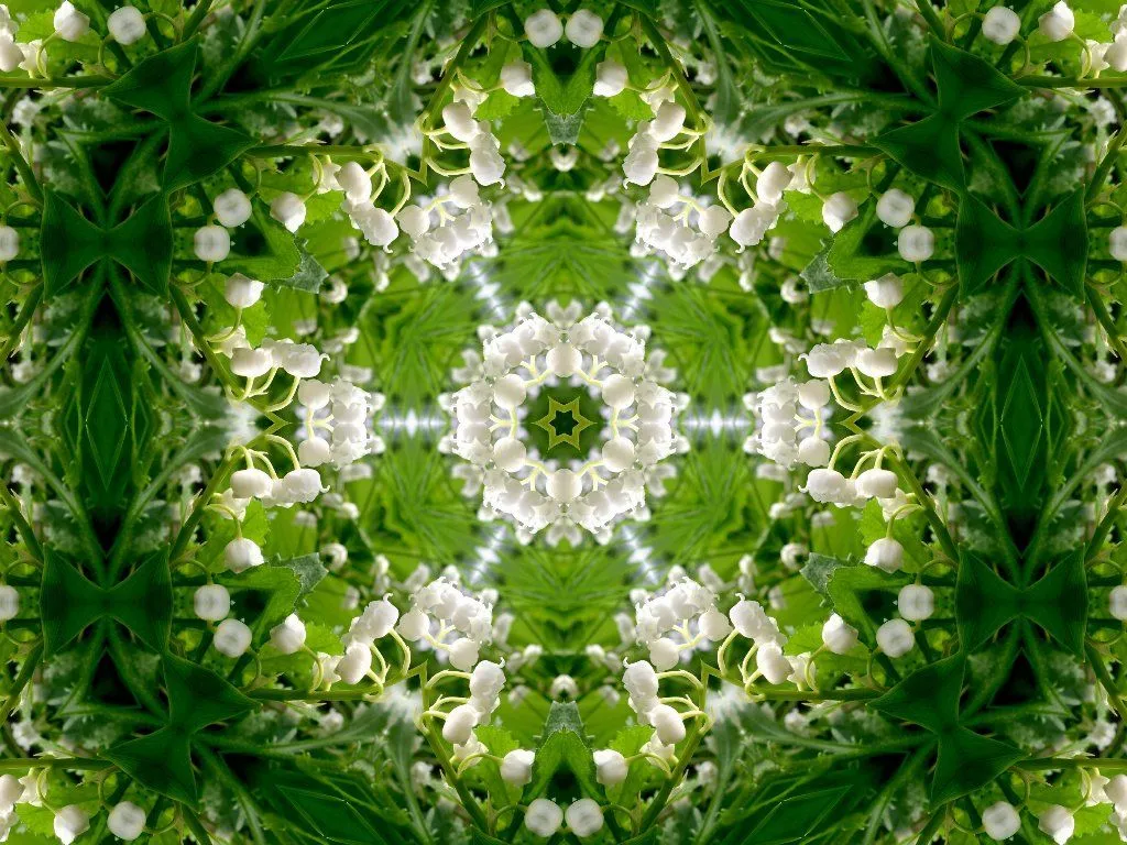 Mandala Madness: Lily of the Valley Mandala Wallpaper