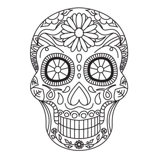 Mandala de Día de Muertos Calaveras Mexicanas Para Imprimir en PDF y JPG  Gratis… | Calaveras mexicanas para colorear, Calaveras para colorear,  Mandalas de calaveras