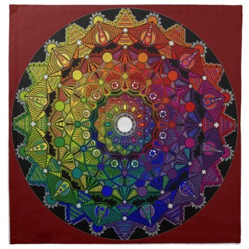 Mandala multicolor fuerza y protección - M1 Servilletas De Papel ...