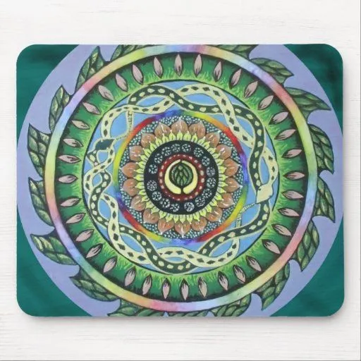 Mandala de la serpiente tapete de ratones | Zazzle