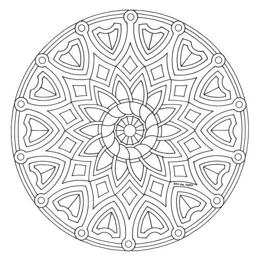 Mandalas Para Pintar: mandala con diferentes formas